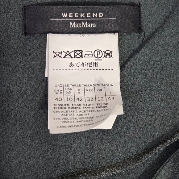 Weekend Max Mara Relaxed Fit Midi Dress Dark Green Size 10 - Picture 11 of 11